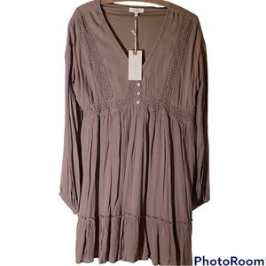 Boho Boutique Flowy Mini Dress Large
